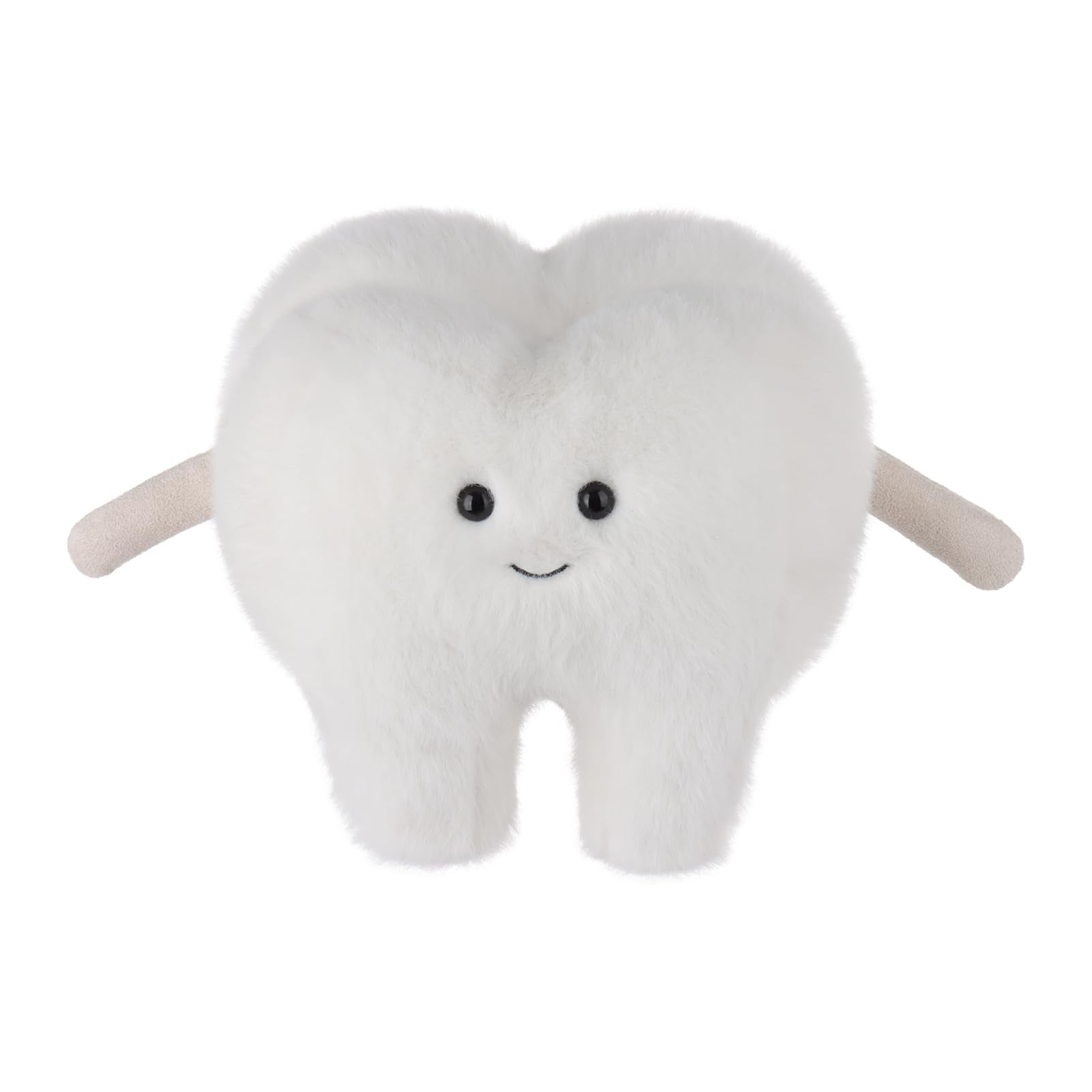 Apricot Lamb Zähne Plüschtiere für Kinder, weiche niedliche Kuscheltier für Baby Mädchen und Jungen, Flauschige Zähne Weiß 15 cm