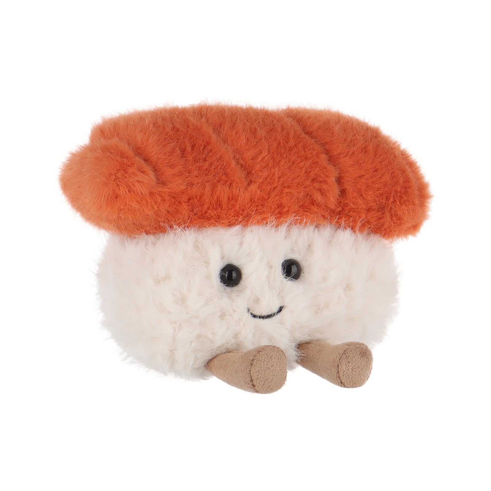 Apricot Lamb Lachs Sushi Lebensmittel Essen Plüschtiere für Kinder, weiche niedliche Kuscheltier für Baby Mädchen und Jungen, Flauschige Sushi Mehrfarbig 8 cm