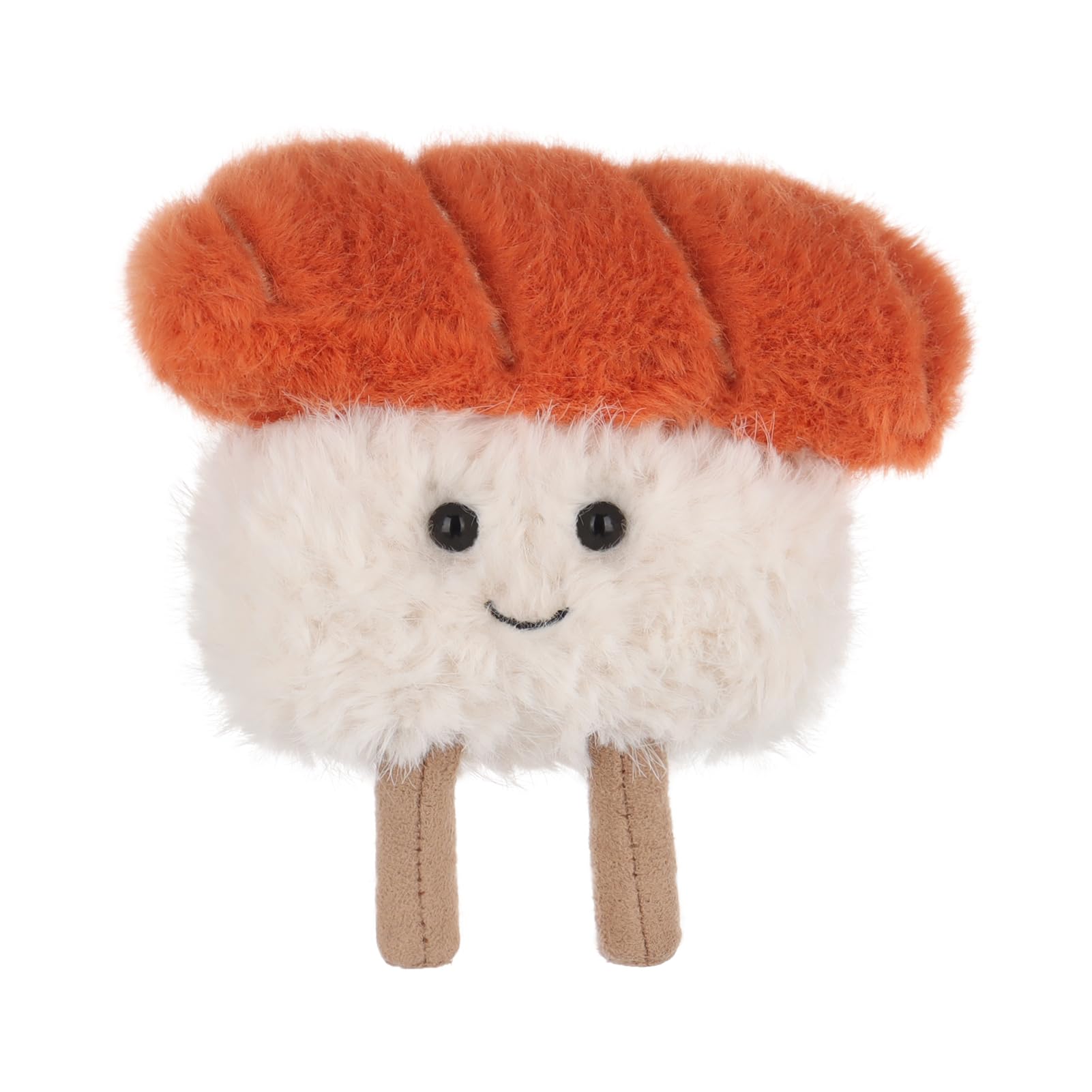 Apricot Lamb Lachs Sushi Lebensmittel Essen Plüschtiere für Kinder, weiche niedliche Kuscheltier für Baby Mädchen und Jungen, Flauschige Sushi Mehrfarbig 8 cm