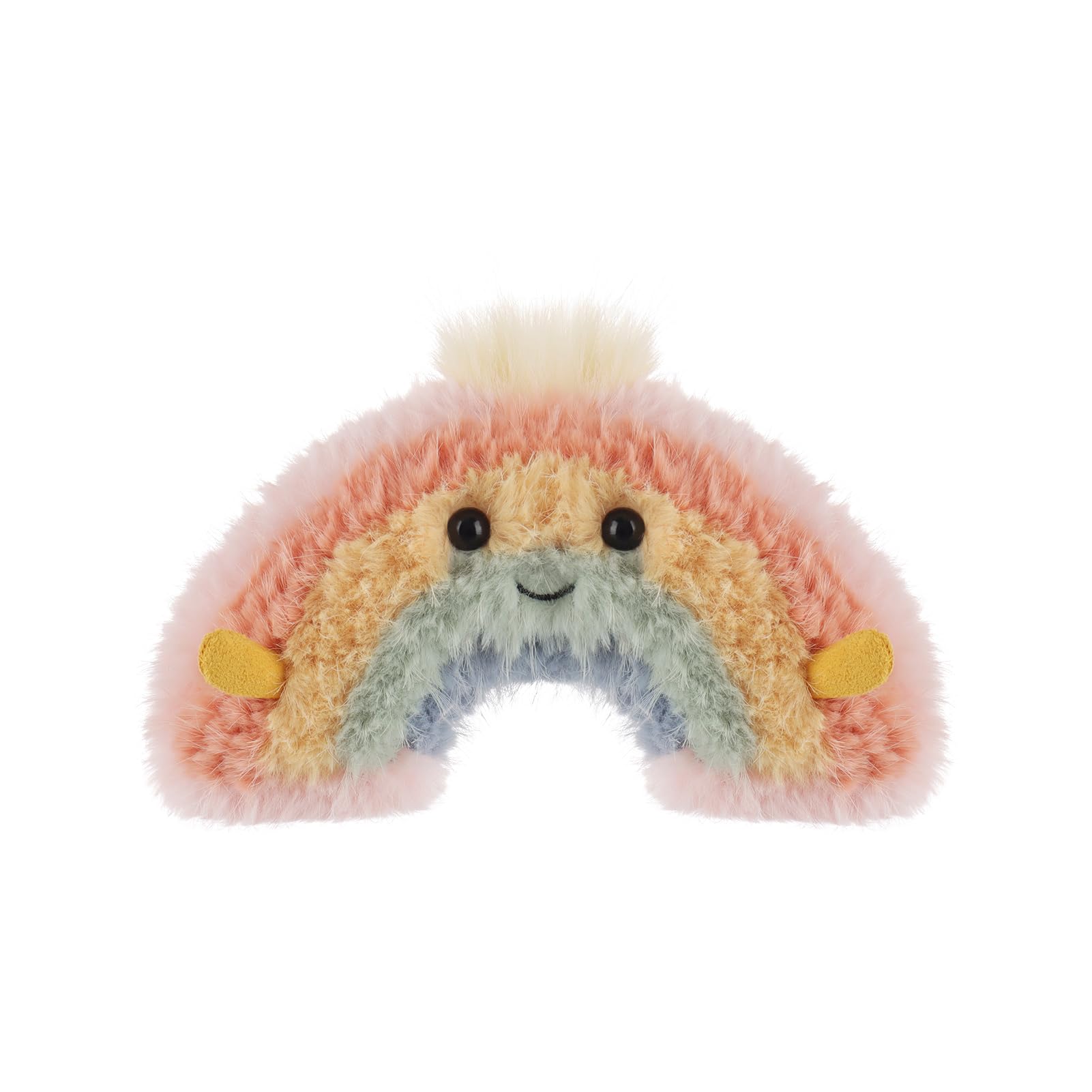Apricot Lamb Regenbogen Plüschtiere für Kinder, weiche niedliche Kuscheltier für Baby Mädchen und Jungen, Flauschige Regenbogen Mehrfarbig 18 cm