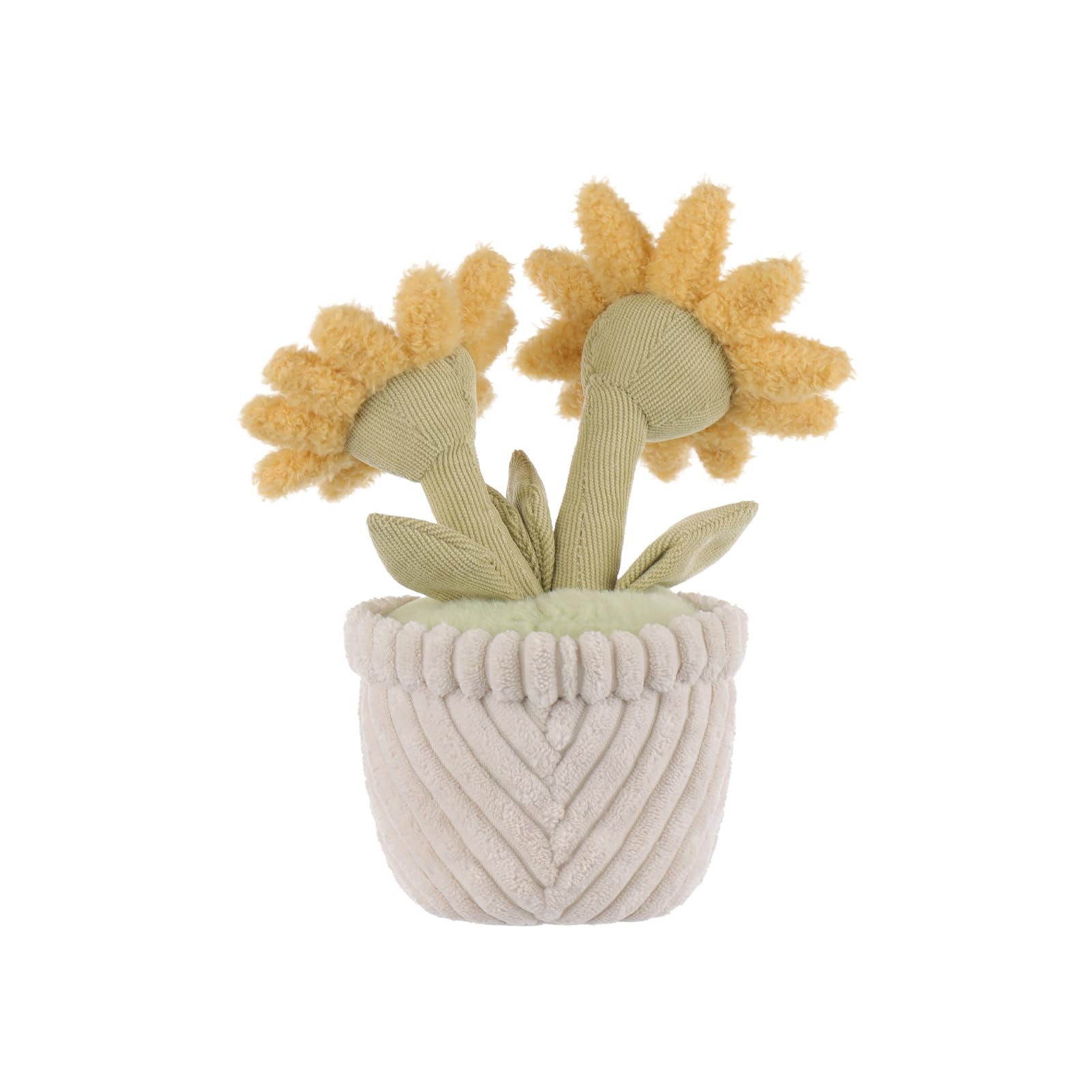 Apricot Lamb Sonnenblume Pflanzen Blume Plüschtiere für Kinder, weiche niedliche Kuscheltier für Baby Mädchen und Jungen, Flauschige Sonnenblume Gelb 23 cm