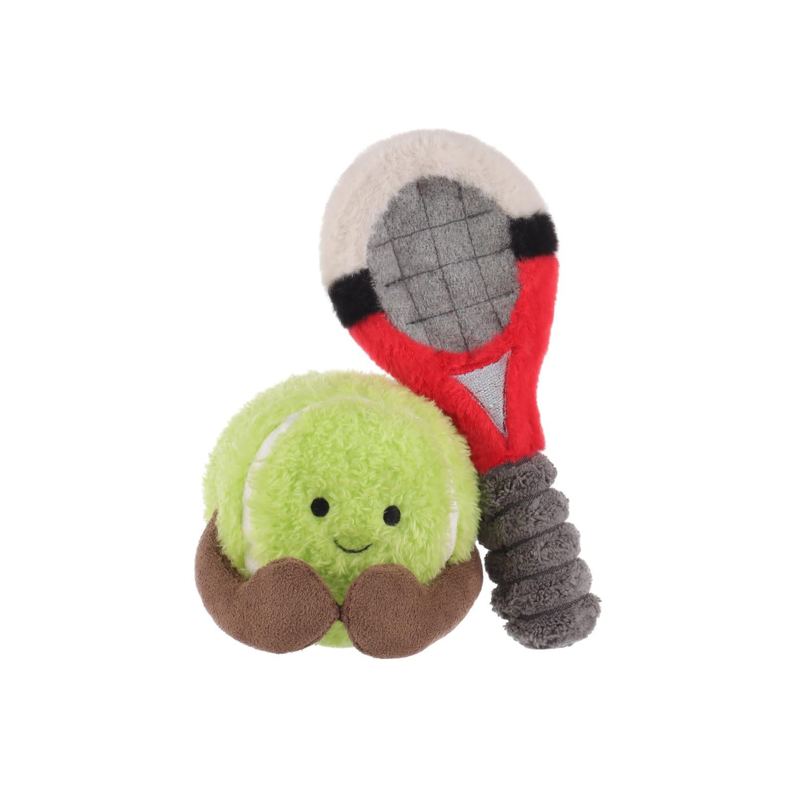 Apricot Lamb Tennis Ball Sport Plüschtiere für Kinder, weiche niedliche Kuscheltier für Baby Mädchen und Jungen, Flauschige Tennis Grün 12 cm